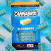 Cannabis-infused gummies packaging Cannabrix Glueberry with blue and green block design, 400mg THC content.