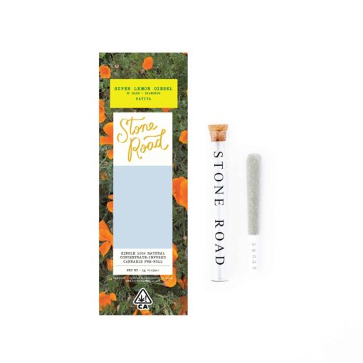 Super Lemon Diesel - 1G Sativa Preroll Infused with Hash Diamonds | Stone Road Stone Road