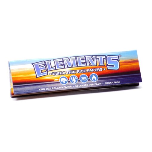 ELEMENTS - King Size Slim Ultra Thin Rolling Papers -32 Leaves Per pack