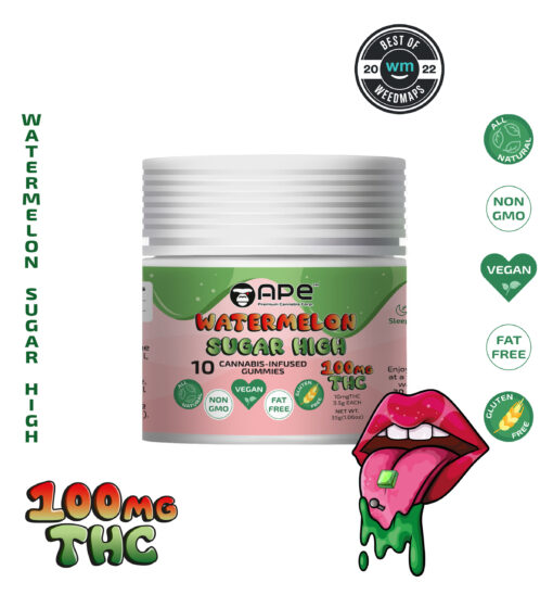 Watermelon Sugar High – 100mg Gummies | APE APE