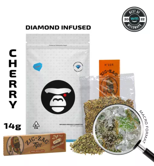 Cherry (Hybrid) — Infused Ground Flower Mix 14G | APE APE