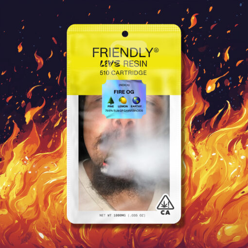 Fire OG | 1g Live Resin Cartridge | Friendly Resin