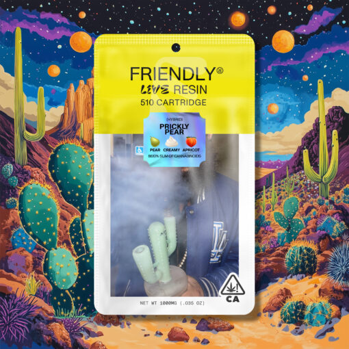 Prickly Pear | 1g Live Resin Cartridge | Friendly Resin