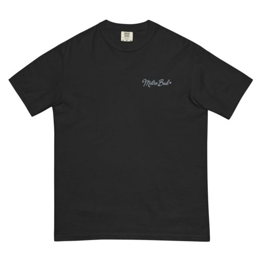 MetroBud Cursive Shirt + 1-Month VIP Membership 1 Black t-shirt featuring MetroBud logo on chest, short sleeves. Perfect for casual wear or promotional events.