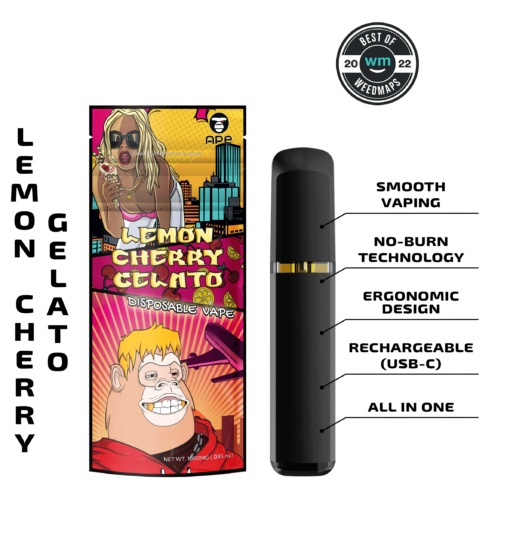 Lemon Cherry Gelato- 1g Live Resin Disposable | APE