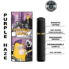 Purple Haze disposable vape with smooth vaping, no-burn technology, ergonomic design, and rechargeable USB-C.