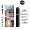 Sundae Driver vape package with ergonomic design, smooth vaping, USB-C recharge, and no-burn technology.