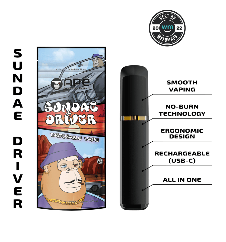 Sundae Driver - 1g Disposable Vape | APE - MetroBud NYC Sundae Driver - 1g Disposable Vape | APE - MetroBud NYC