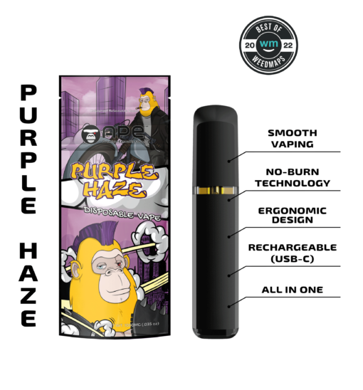 Purple Haze- 1g Live Resin Disposable | APE