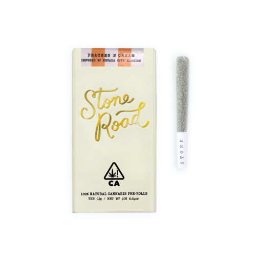 Peaches N Cream Infused w/ Nevada City Hashish - 10 Pack Pre-rolls | Stone Road