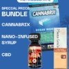 Cannabis product bundle including Cannabrix gummies, nano-infused syrup, and CBD tincture from Metrobud NYC.