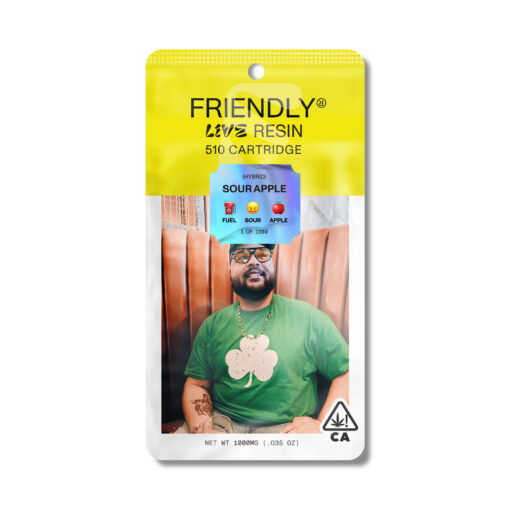 Sour Apple | 1g Live Resin cart  | Friendly