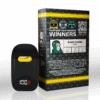 Award-winning Black Mamba Indica vape packaging with sleep, relax, hunger effects icons and QR code.