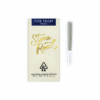 Stone Road Blue Velvet Hybrid cannabis pre-roll packaging with joint on white background.
