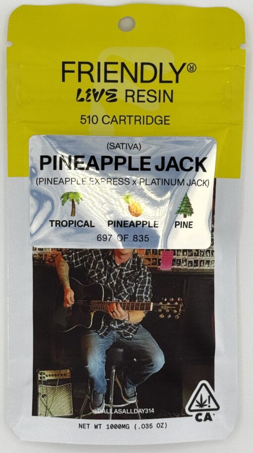 Pineapple Jack | 1g Live Resin cart  | Friendly