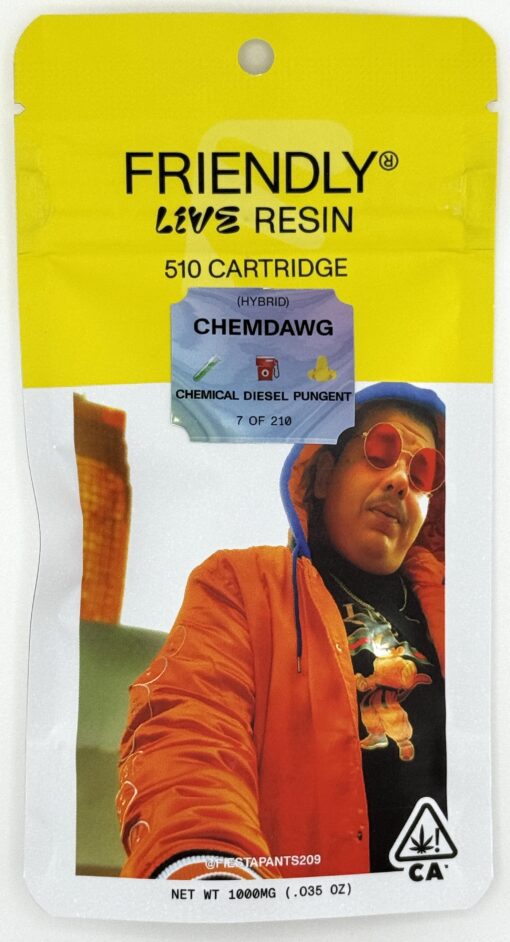 Chemdawg | 1g Live Resin cart  | Friendly
