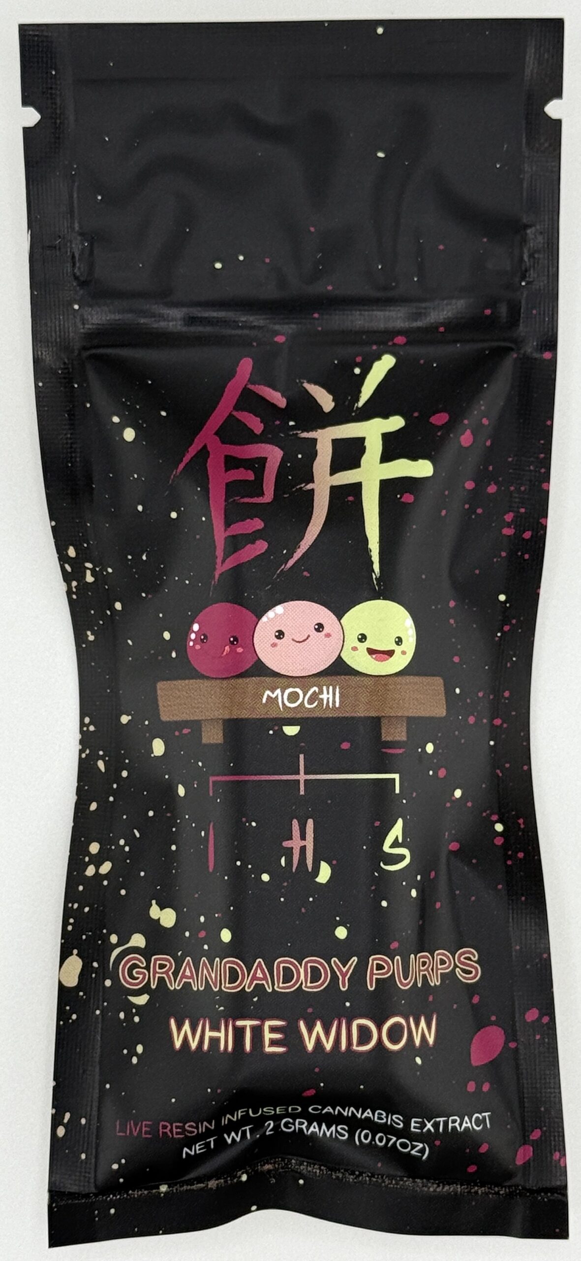 Grandaddy Purps(Indica) & White Widow(Sativa) - 2g Live Resin Infused Disposable Vape | Mochi