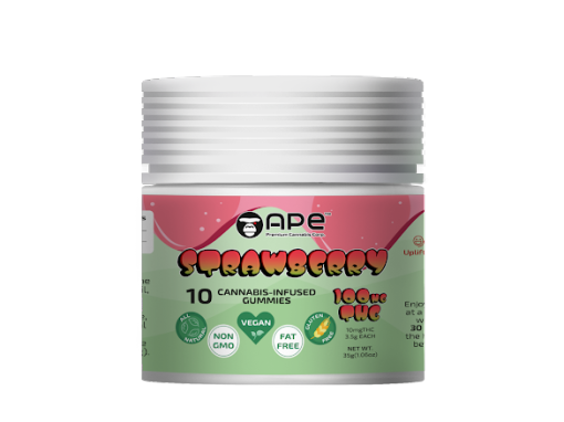 Strawberry - 100mg Gummies | APE 1 Strawberry - 100mg Gummies | APE