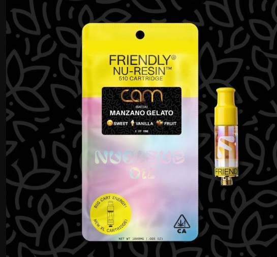 Manzano Gelato – 1g Nu-Resin Cart | Friendly