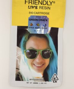 Green Crack – 1g Live Resin Cartridge | Friendly