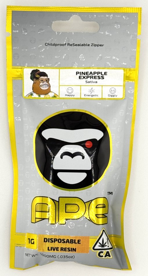 Pineapple Express – 1g Live Resin Disposable Vape | APE 1 Pineapple Express – 1g Live Resin Disposable Vape | APE