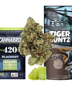 1g Tiger Runtz Live Resin Vape, 420 Blackout 1000mg Cannabrix, and GG4 Eighth | Bundle Deal