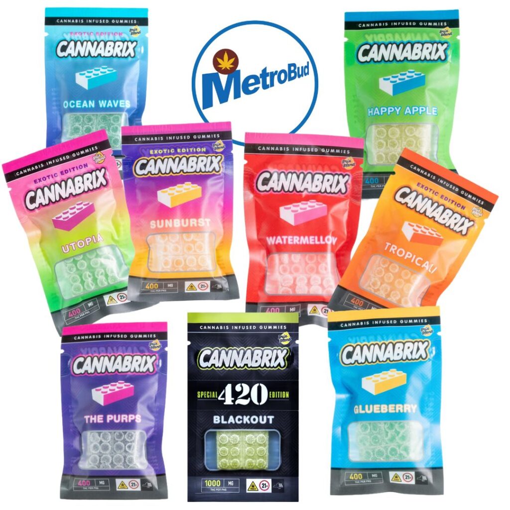 Cannabis products including gummies and flower