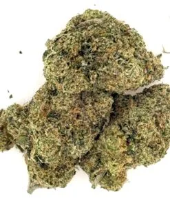Close-up of premium cannabis buds showcasing rich green hues and dense trichome coverage. Ideal for relaxation and enjoyment.
