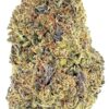 Close-up of a vibrant cannabis bud showcasing its intricate green and brown textures for cannabis enthusiasts.