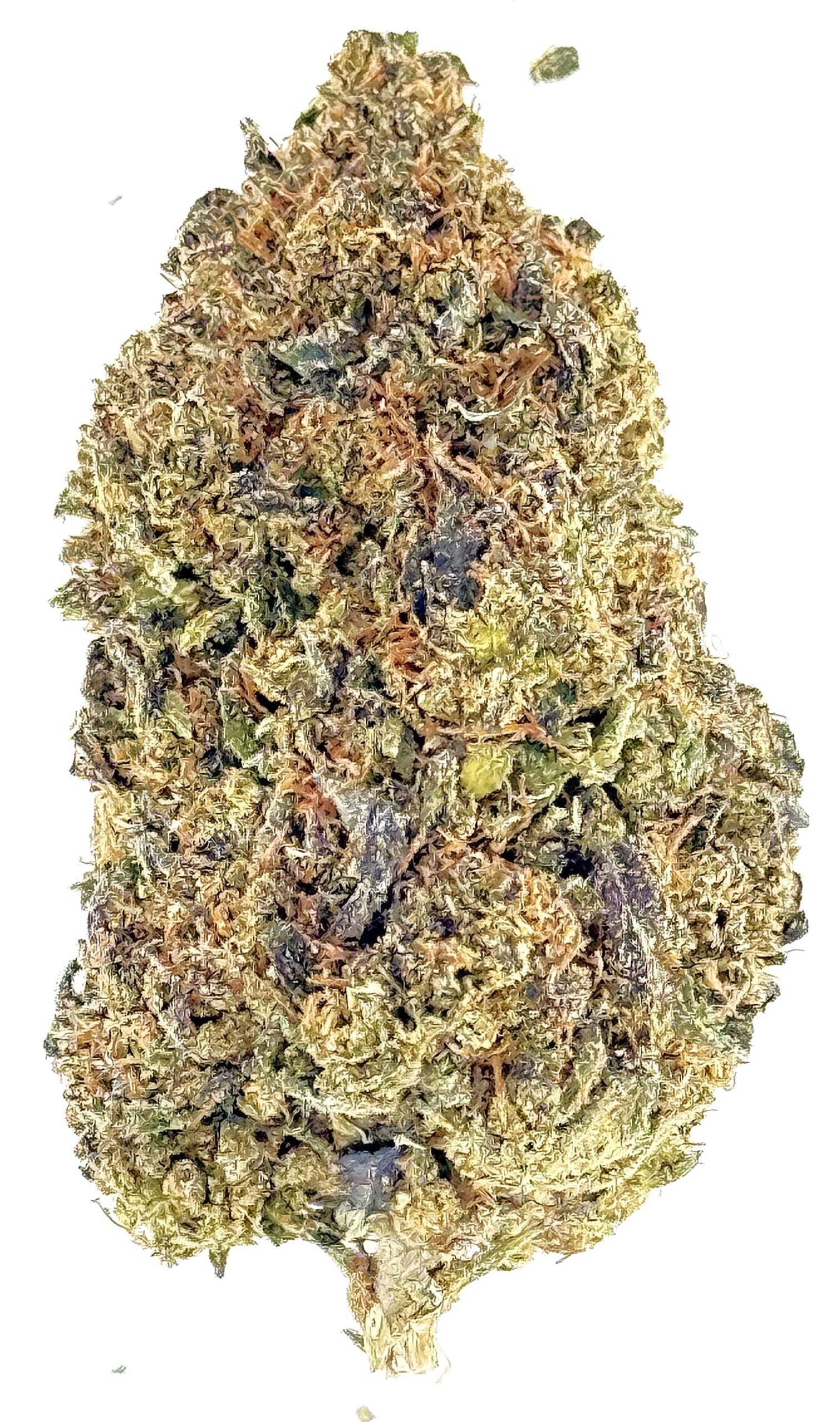 Lemon Cherry 1 Close-up of a vibrant cannabis bud showcasing its intricate green and brown textures for cannabis enthusiasts.