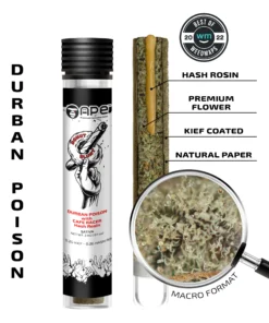 Durban Poison x Cafe Racer - 2.4g Sativa Hash Rosin Blunt | APE