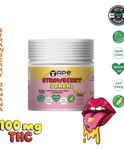 Strawberry Banana - 10 Cannabis-Infused Gummies | APE