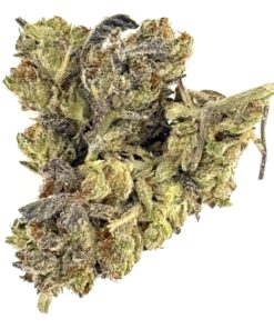 Close-up of high-quality cannabis buds showcasing vibrant green color and trichomes, ideal for dispensary use.