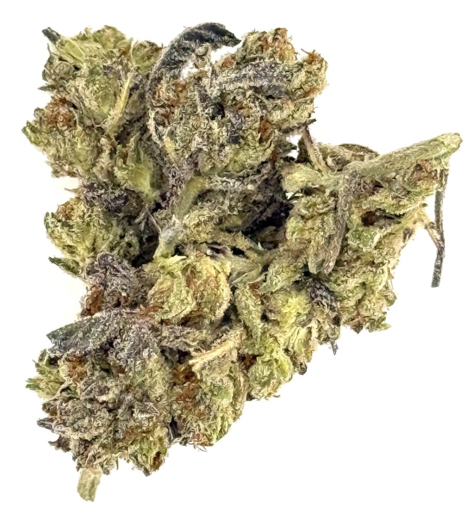 Close-up of high-quality cannabis buds showcasing vibrant green color and trichomes, ideal for dispensary use.