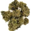 Close-up of green cannabis buds, showcasing their texture and color, perfect for understanding strain characteristics.