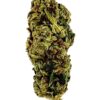 Close-up of a green cannabis bud with intricate textures, showcasing its natural details for educational and informational use.