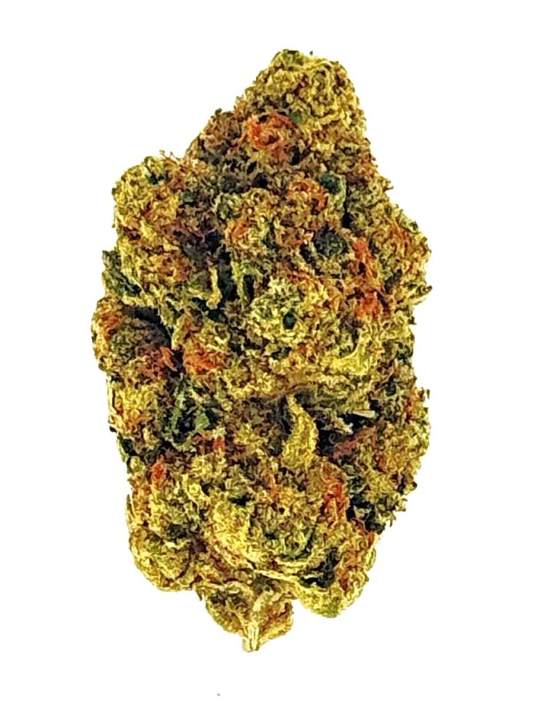 Close-up of a cannabis bud showcasing its vibrant green color and dense texture, emphasizing quality and potency.