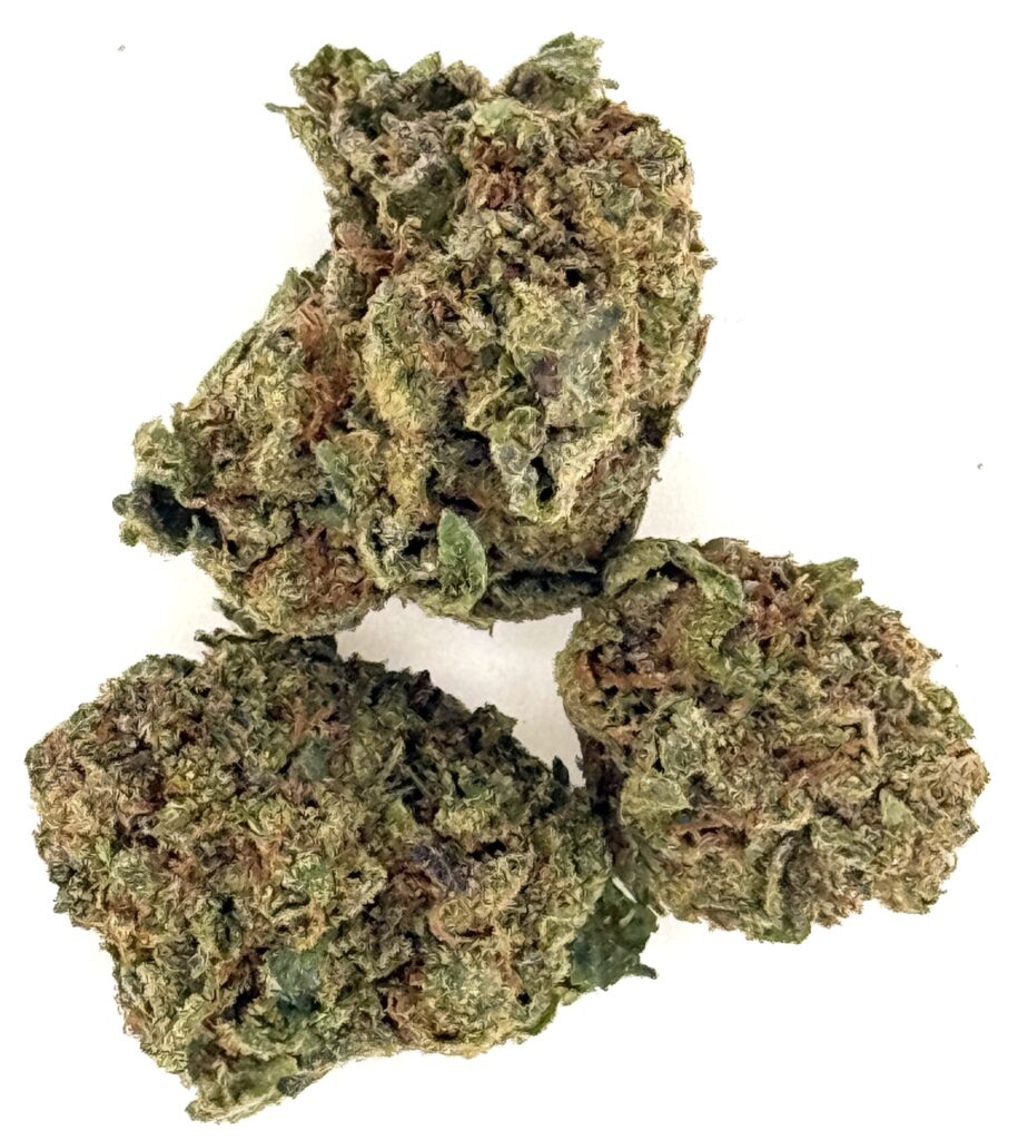 Close-up of premium cannabis buds showcasing vibrant green hues and rich textures on a white background.