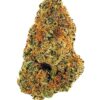Close-up of a cannabis bud showcasing vibrant green and orange hues, ideal for highlighting its distinct texture and quality.