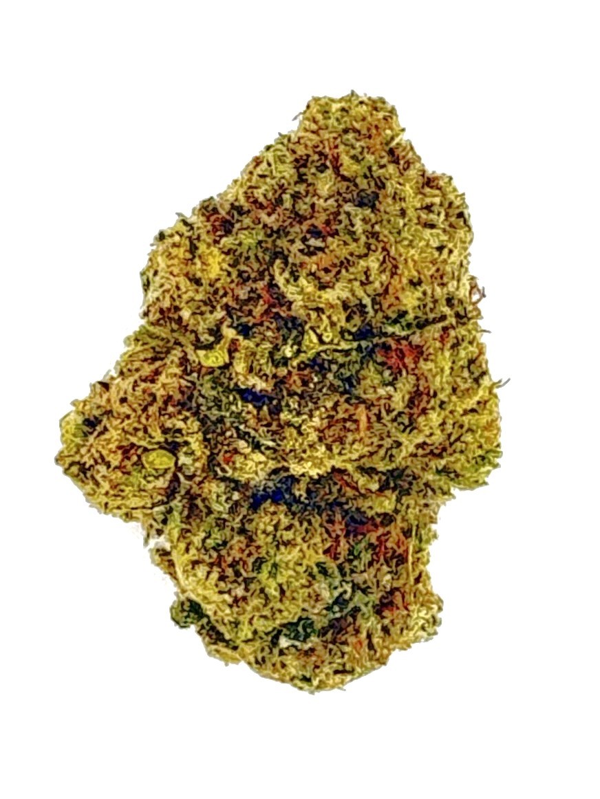 Warheadz 1 Close-up of cannabis bud displaying vibrant green and orange hues, showcasing trichomes and texture for cultivation insight.