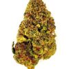 Close-up of a vibrant, green cannabis bud showcasing rich colors and texture, ideal for herbal enthusiasts.