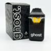 Packaged Ghost vape device with bold branding, showcasing sleek design and colorful liquid indicator.
