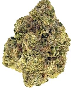 Close-up of high-quality cannabis bud showcasing vibrant green colors and a dense, textured surface. Perfect for enthusiasts.