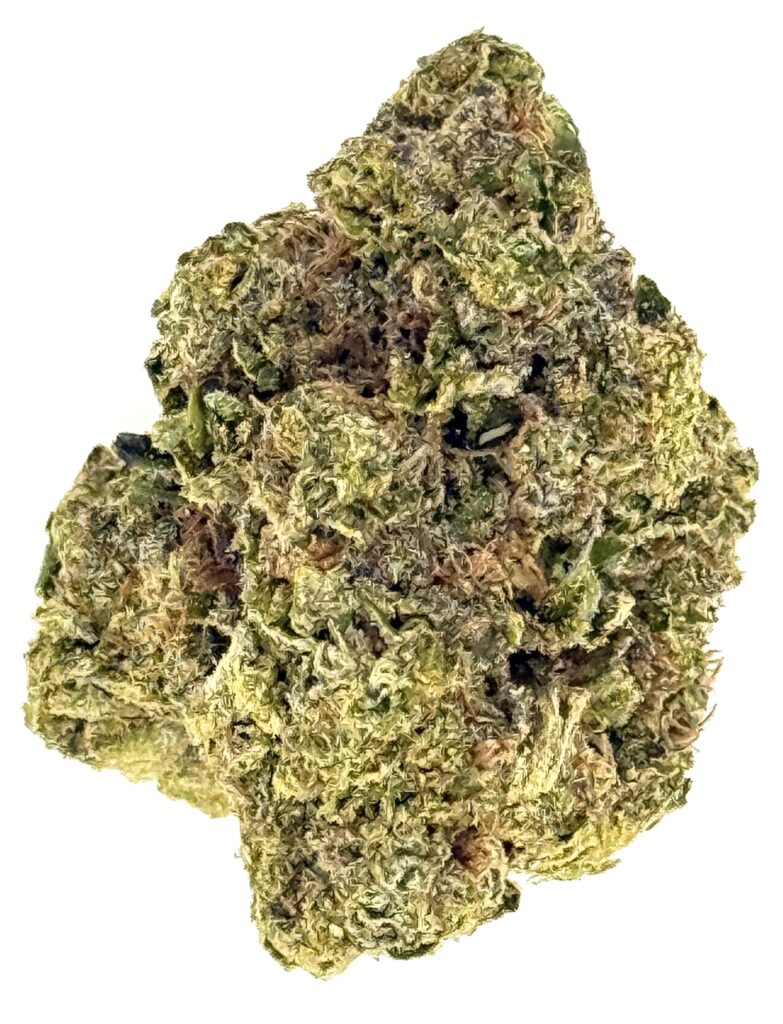 Close-up of high-quality cannabis bud showcasing vibrant green colors and a dense, textured surface. Perfect for enthusiasts.
