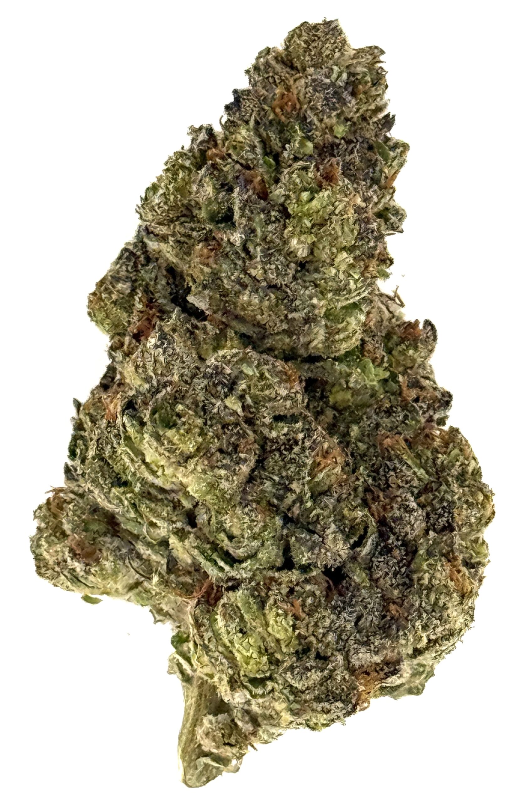Jolly Rancherz 1 Close-up of a dense cannabis bud showcasing its vibrant green hues and rich trichomes, ideal for cannabis enthusiasts.
