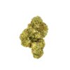 High-quality, vibrant cannabis buds on a clean white background, showcasing lush green colors and intricate textures.